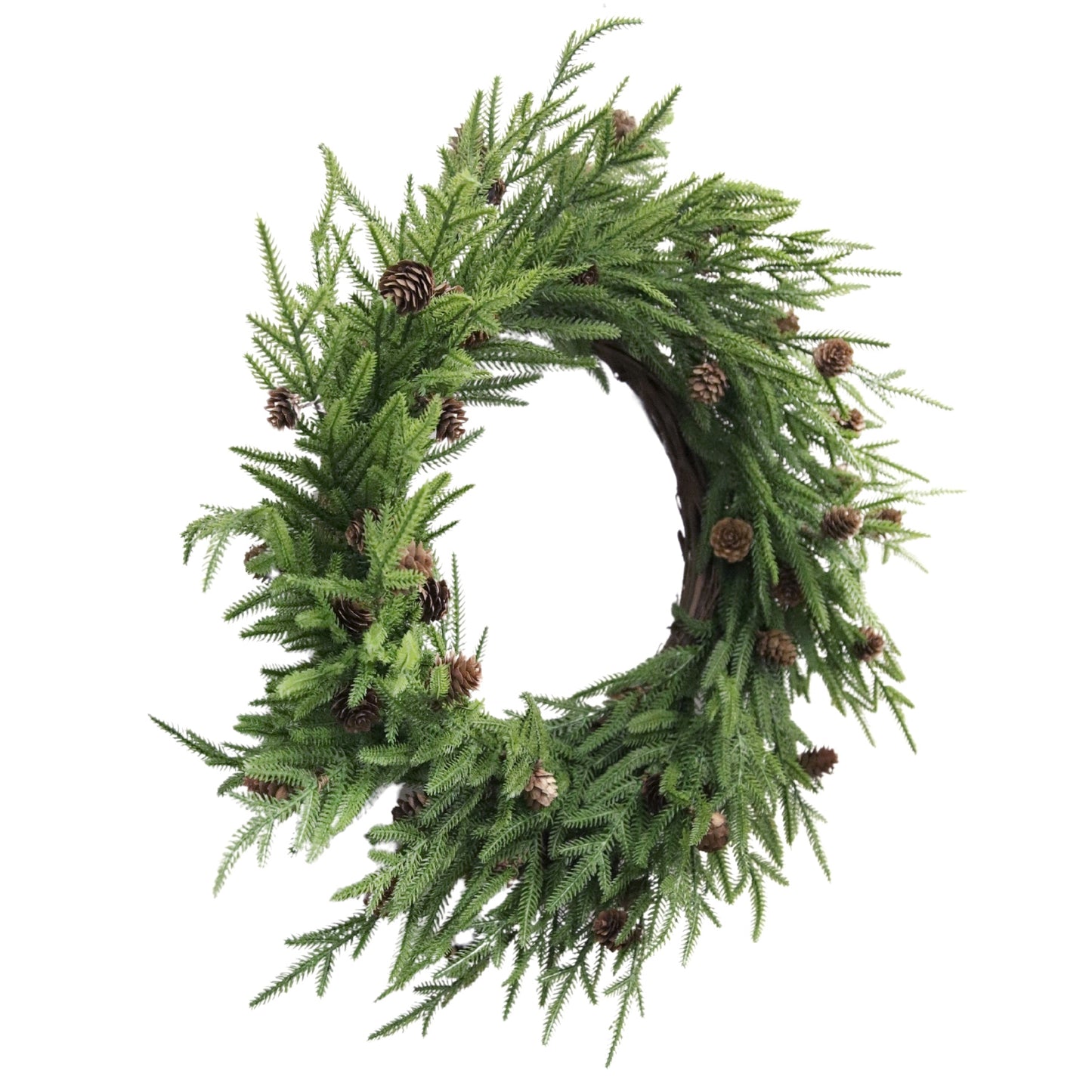 25FXQ678-W - Fir and Cone Wreath