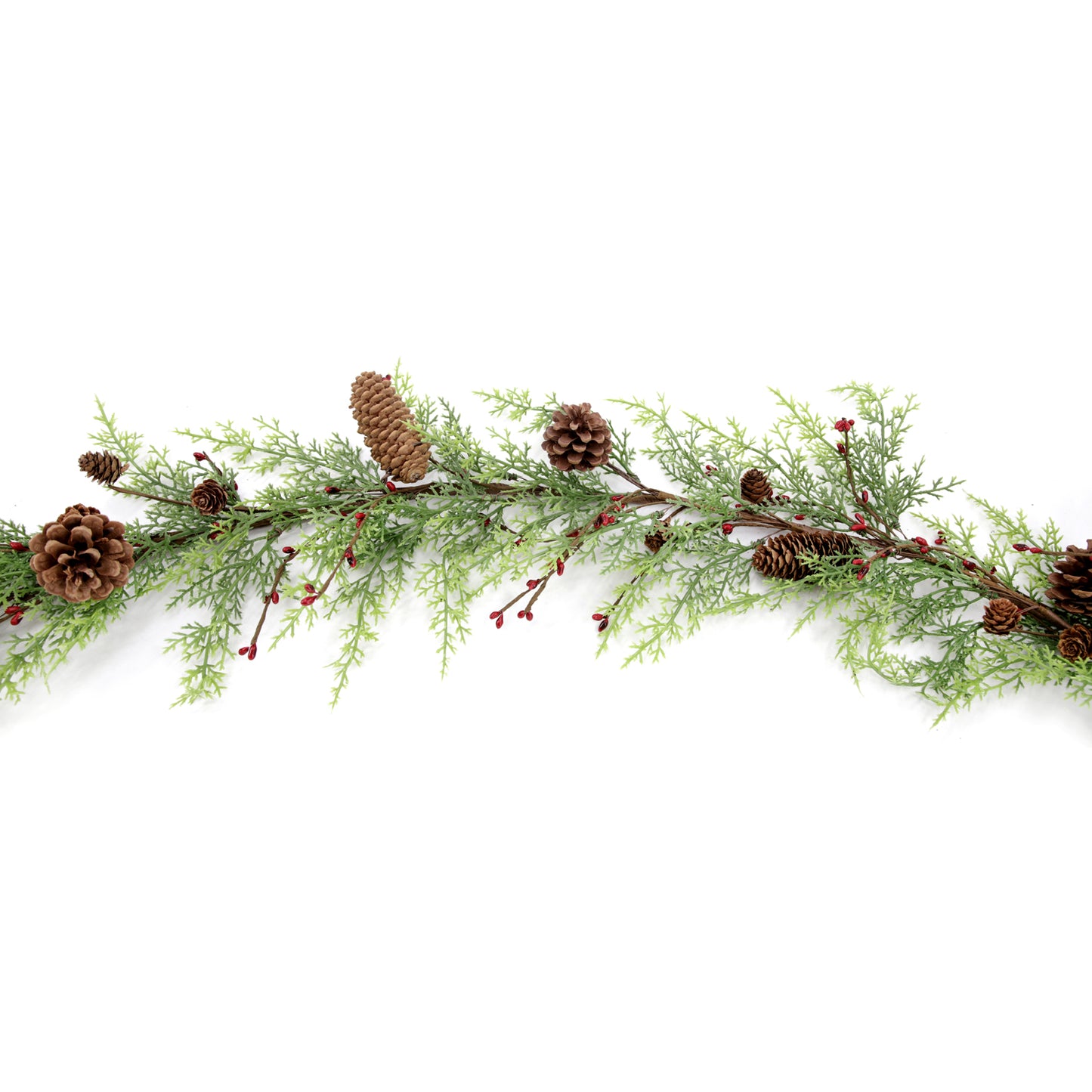 25FXQ683-G - Cedar, Pinecone and Pip Berry Garland
