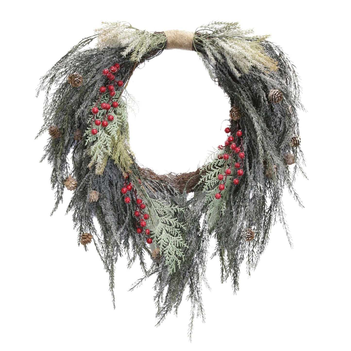 25FXQ684-W - Dripping Pine Wreath