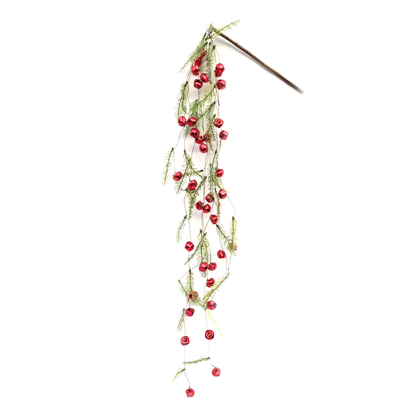 25FXQ703-DG - Red Bell and Pine Dripping Garland