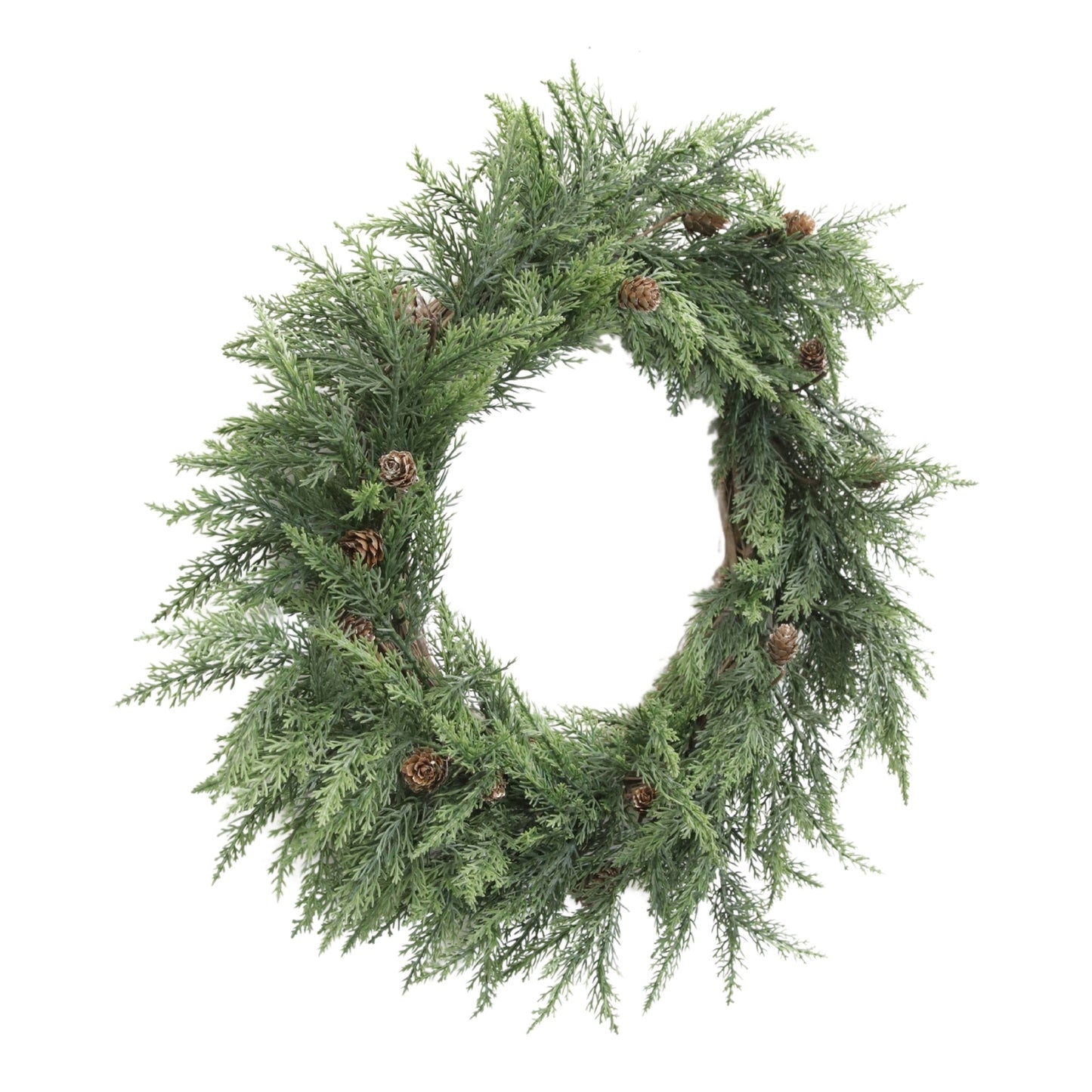 25FXQ726-W - Juniper and Pinecone Wreath