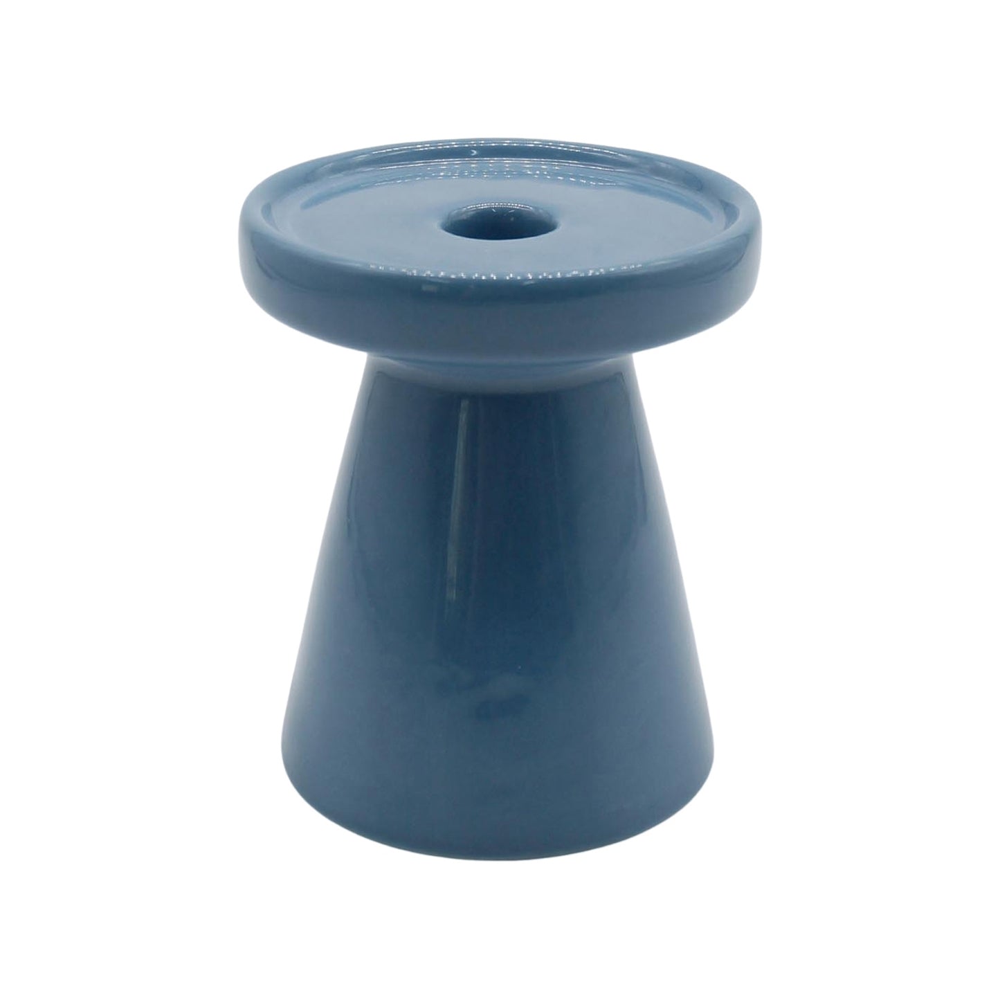 25PAF030 - Pamlico Blue Porcelain Short Taper Holder