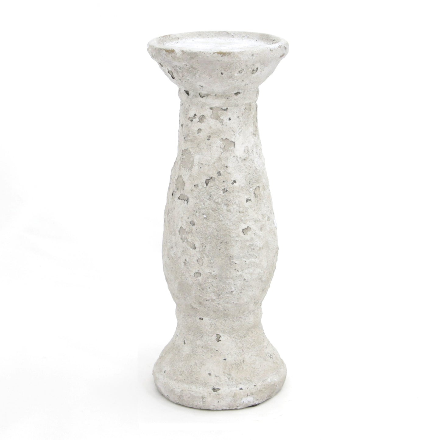 25PAF625 - Tall Cream Distressed Pillar Holder