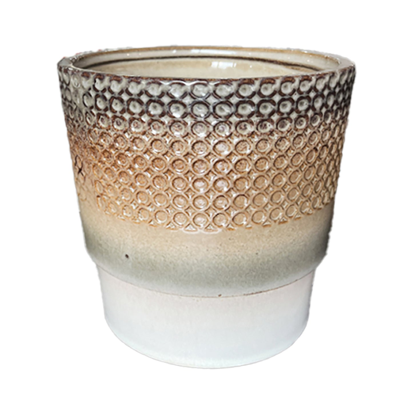 25PAF632 - Earth Tone Rattan-Look Cup