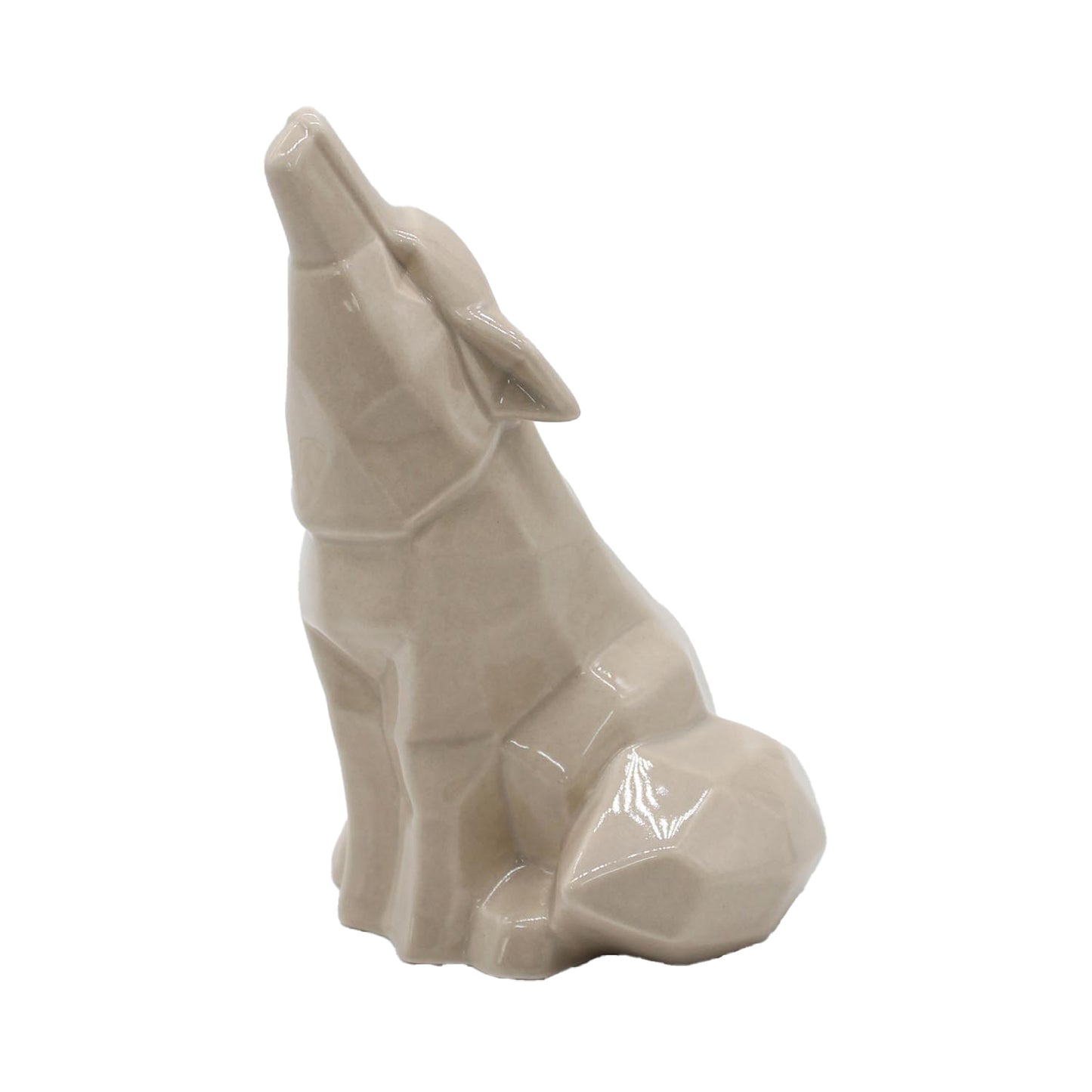 25PXF094 - Dusty Pebble Porcelain Small Wolf
