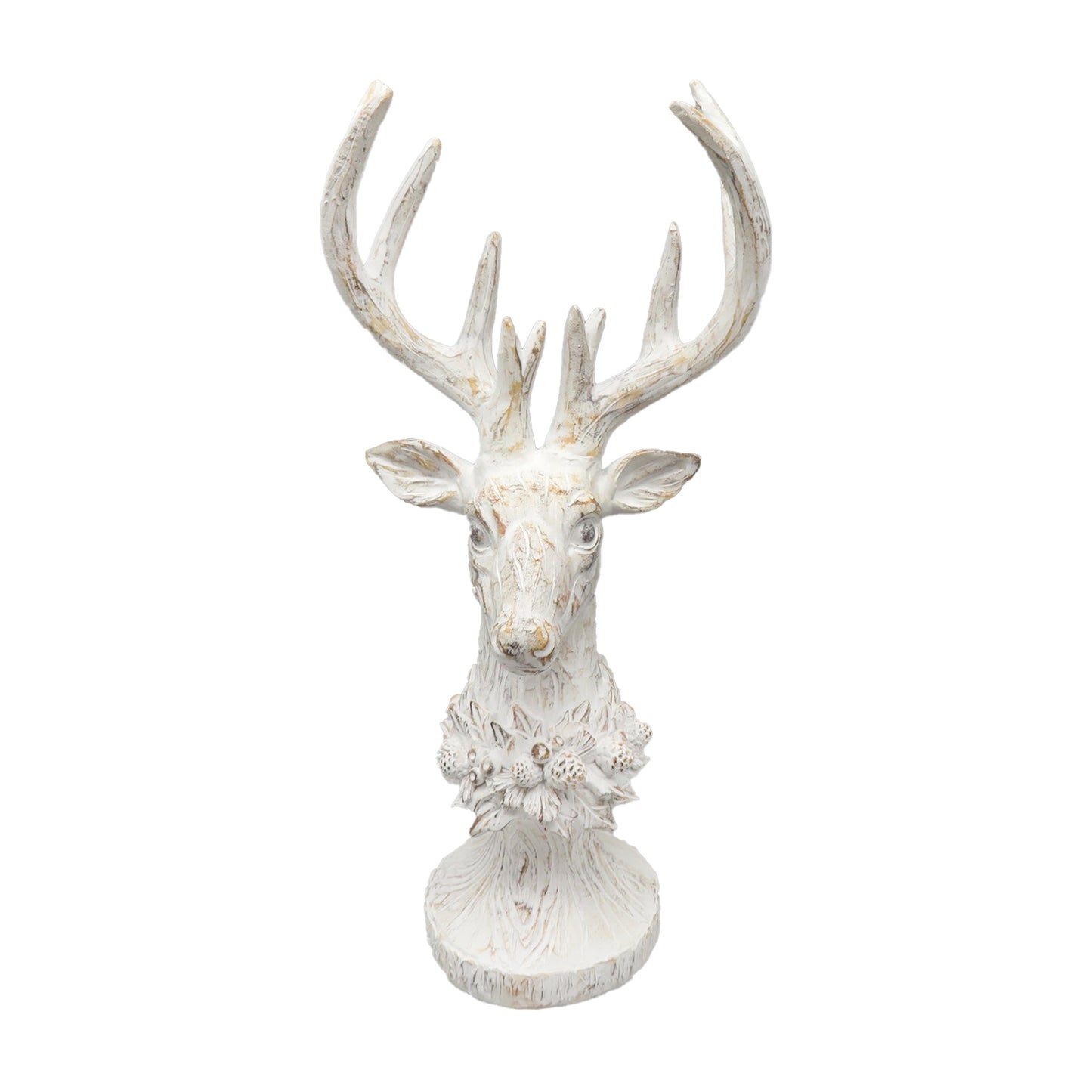 25PXF904 - Whitewashed Deer Head Stand