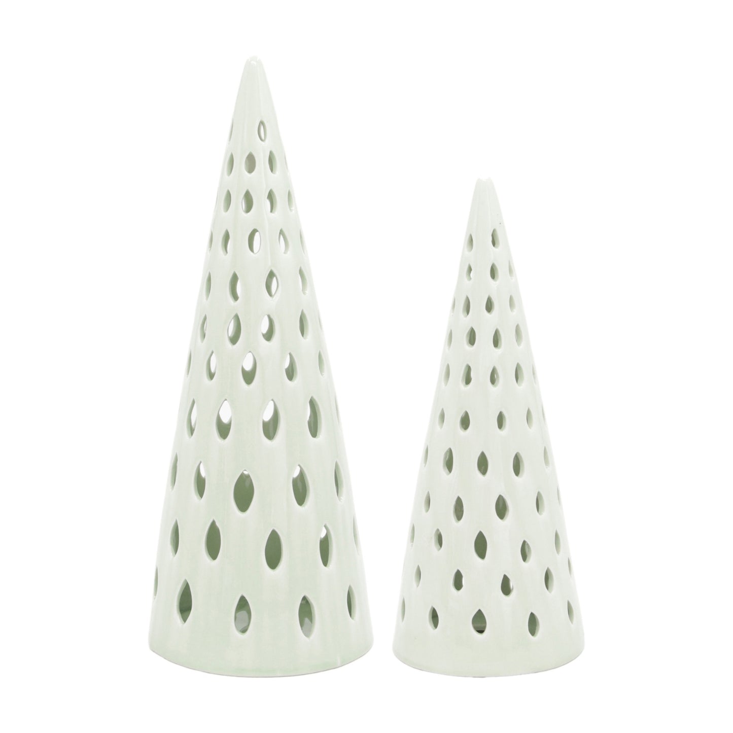 25PXF954-2S - Set of 2 Open-Bottom Oval Cutout Trees
