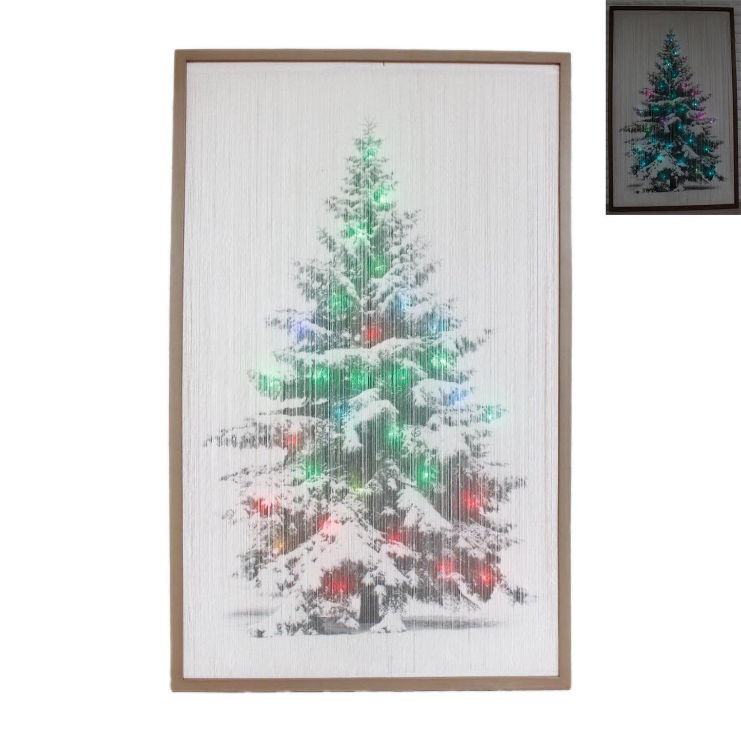 25WXF195 - Large Christmas Tree Brown Frame with Multi-Colored Lights