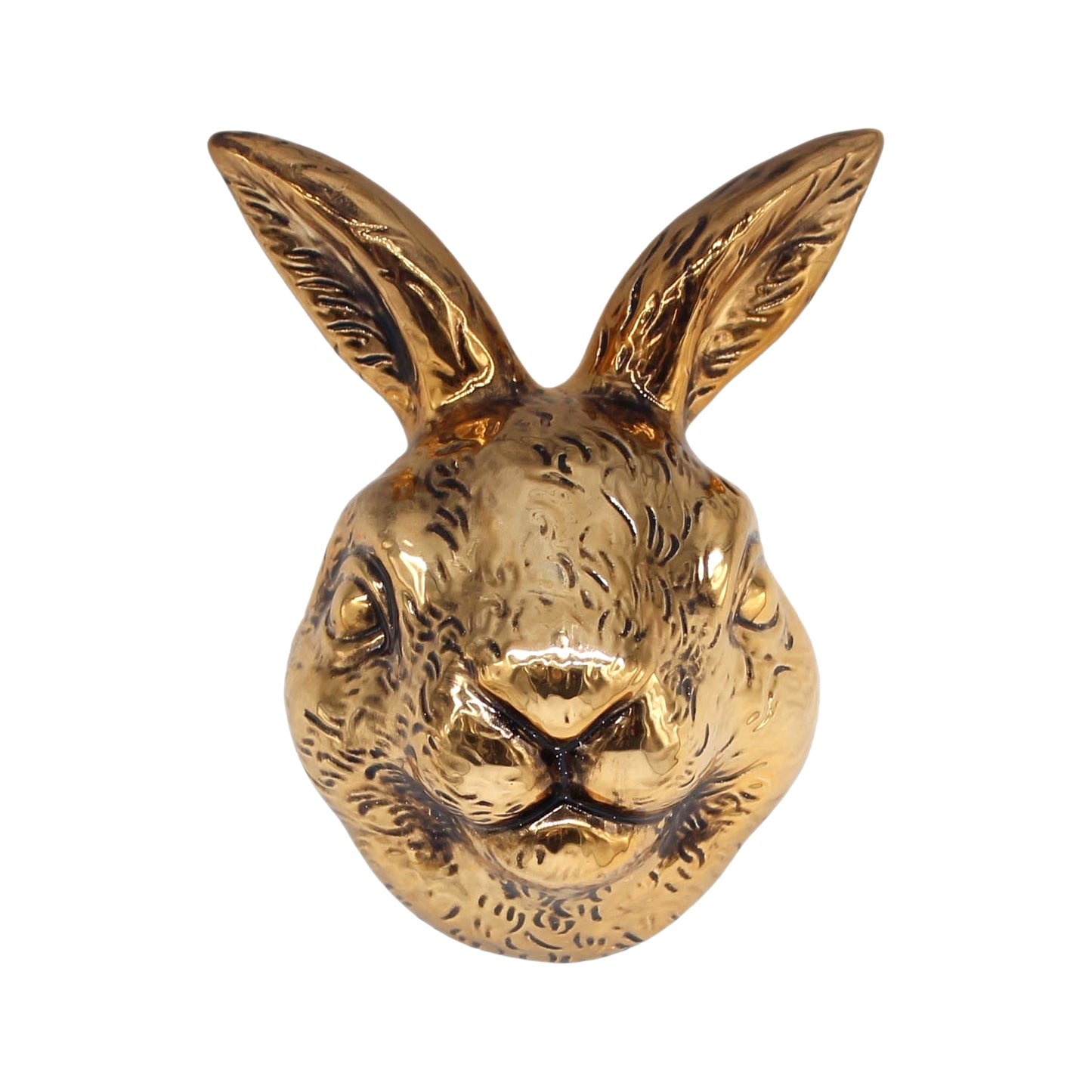 26PAF011 - Distressed Gold Porcelain Bunny Head