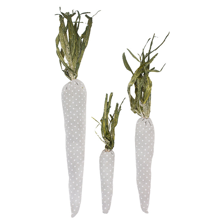 DAQ11206-3S - Set of 3 Polka Dot Plush Carrots
