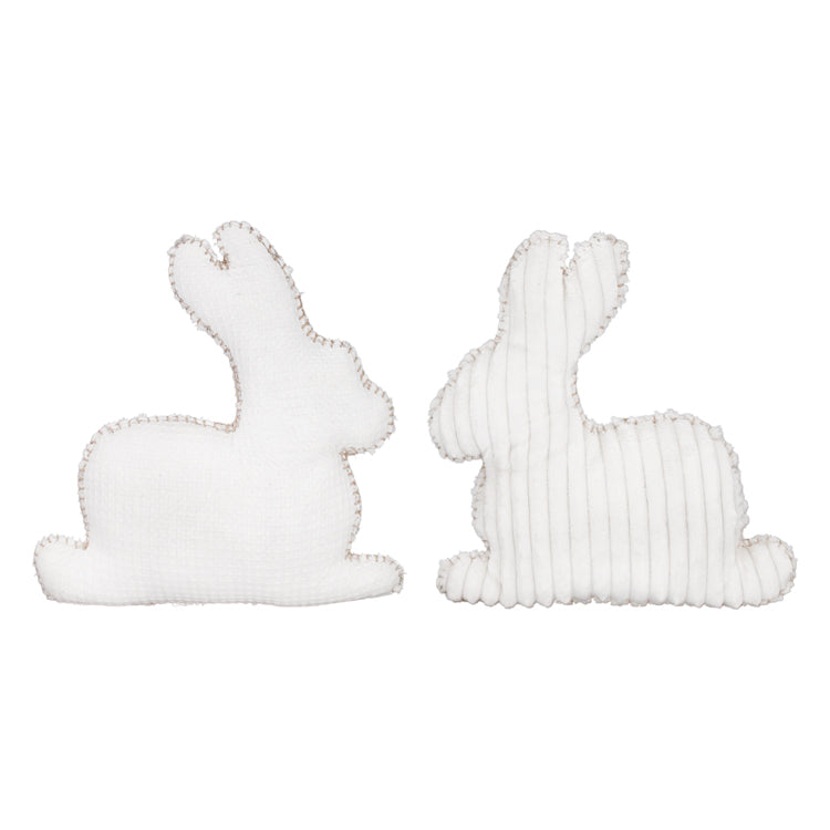 DAQ34231-2A - 2 Assorted Chenille Plush Bunnies
