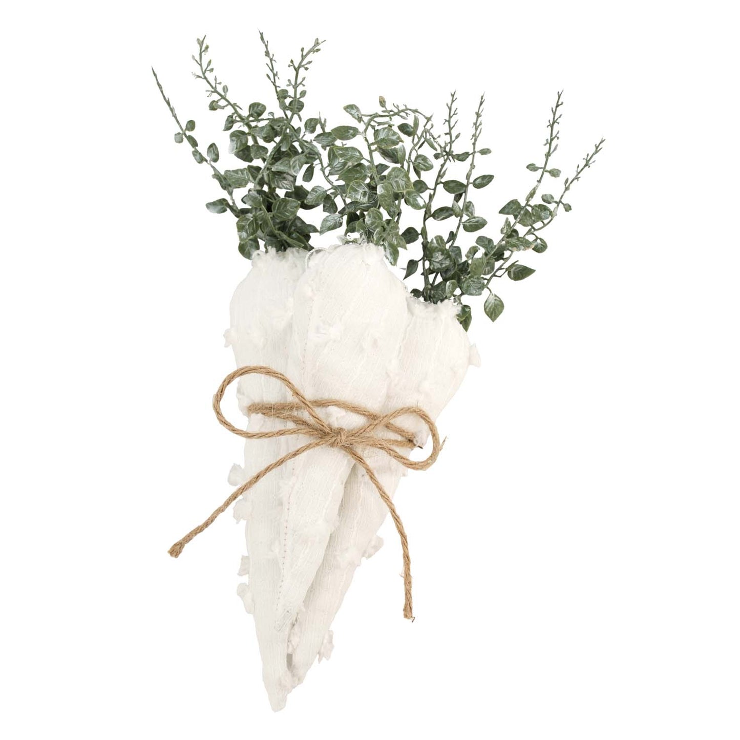 DAQ57185-3S - Set of 3 White Plush Carrots