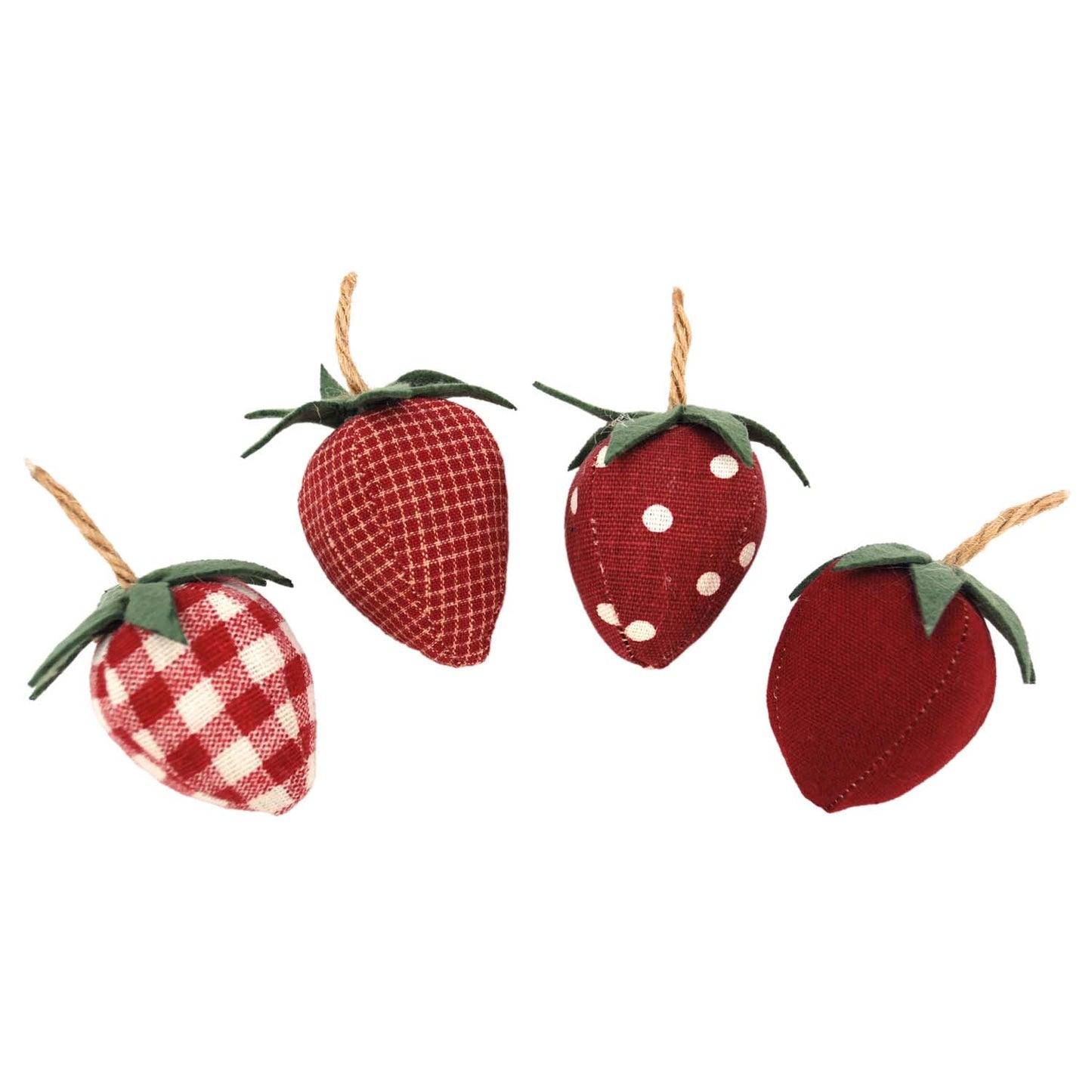 DAQ57194-4S - Set of 4 Plush Strawberries