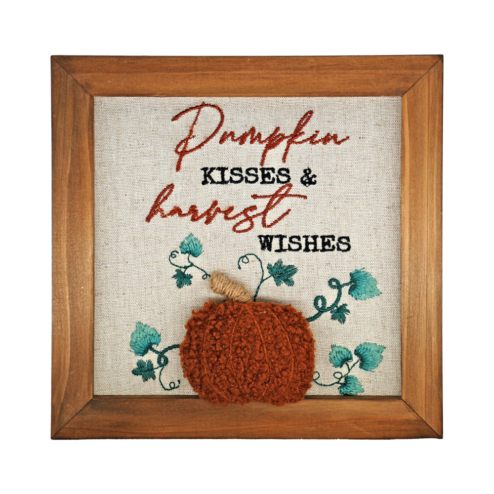 DFF42914 - Pumpkin Kisses Harvest Wishes Sign