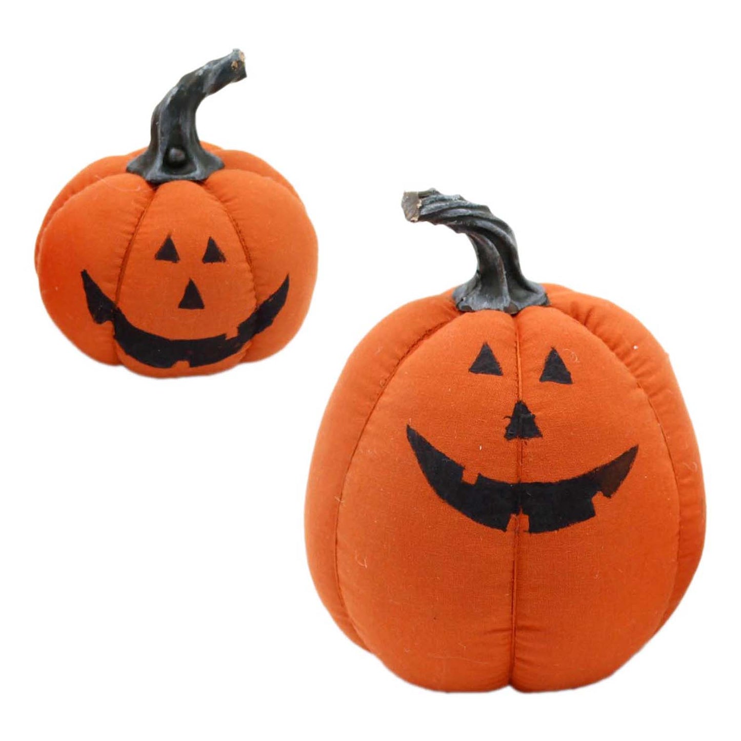 DFQ58267-2S - Set of 2 Plush Jack O Lantern Pumpkins