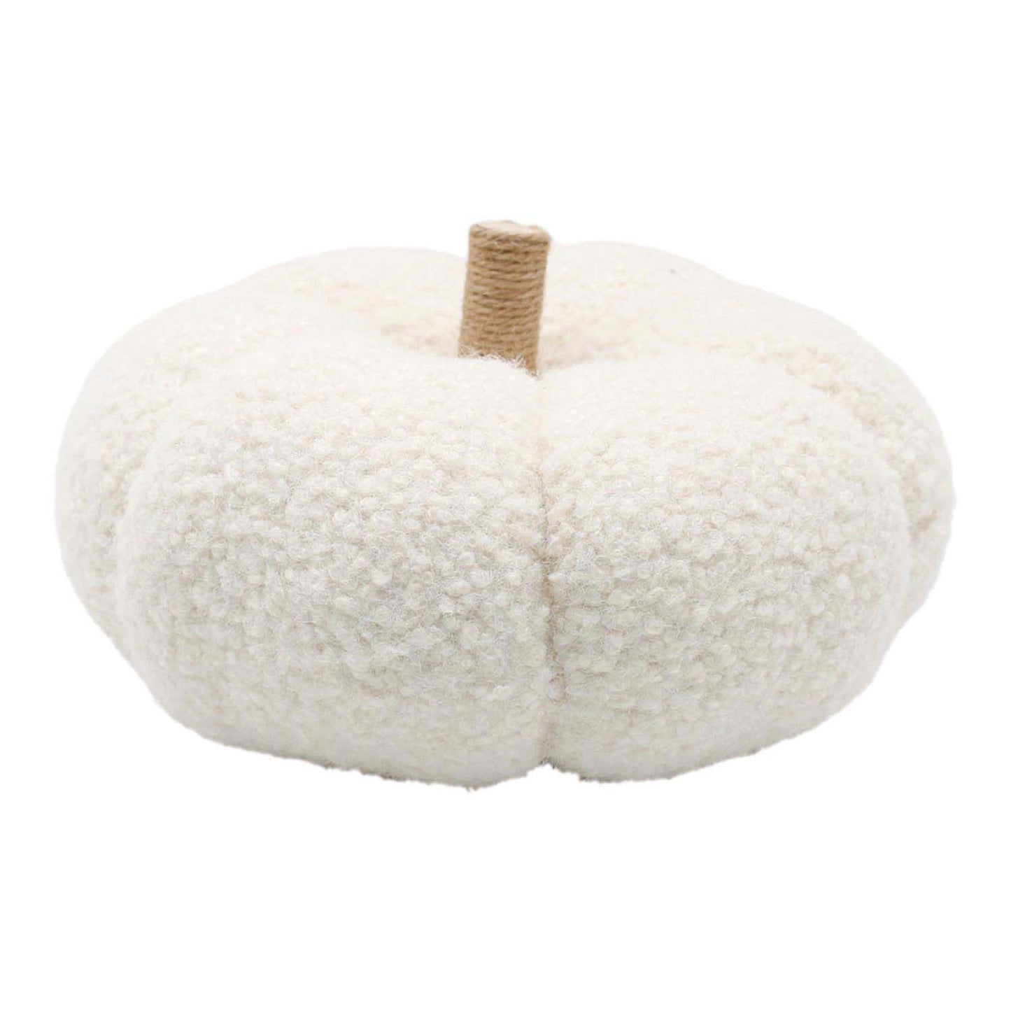DFQ58272 - Wide White Fuzzy Plush Pumpkin