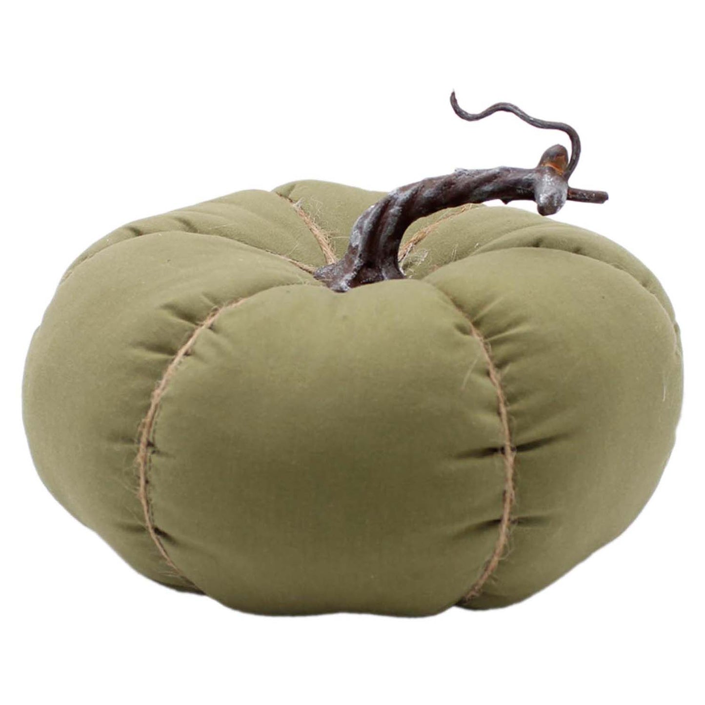 DFQ58279 - Plush Green Pumpkin with Natual Look Stem