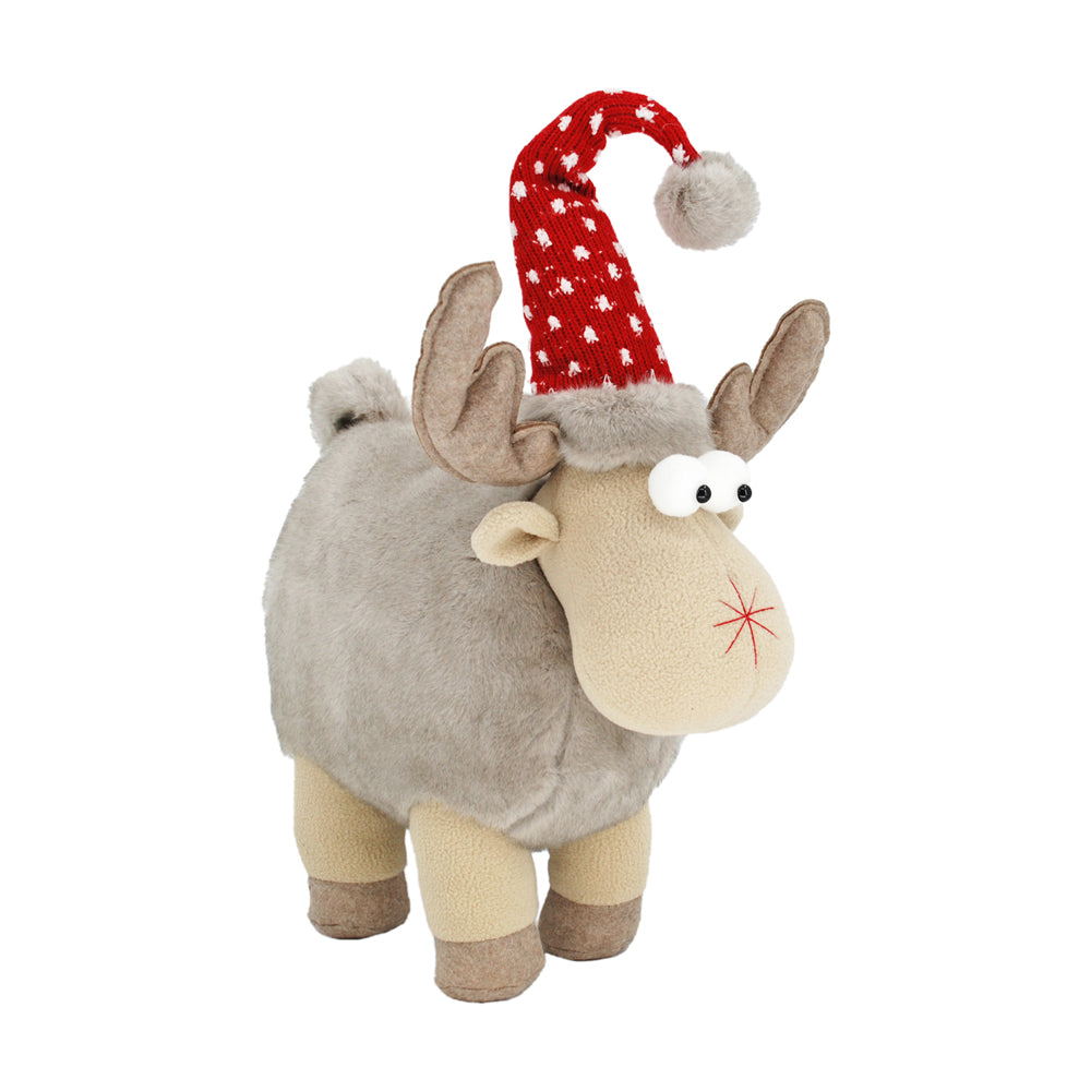 DXF43430 - Large Red Hat Fabric Moose