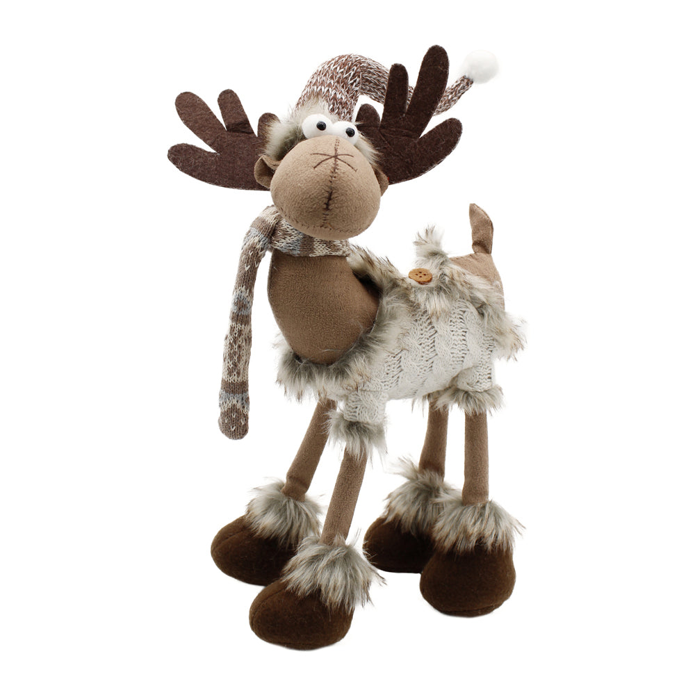 DXF43451 - Tan Standing Moose with Gray Sweater