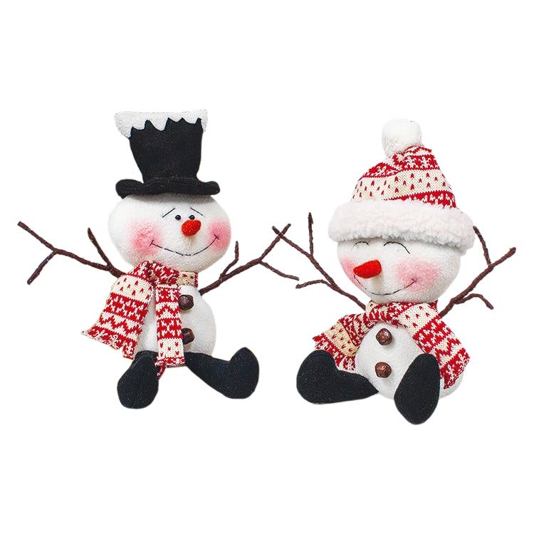 DXQ13513-2A - 2 Assorted Happy Snowmen