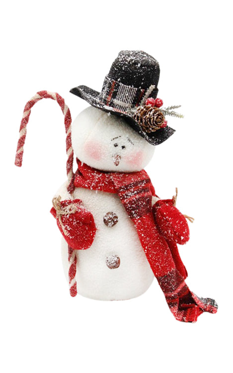 DXQ26203 - Tartan Little Candy Cane Snowman