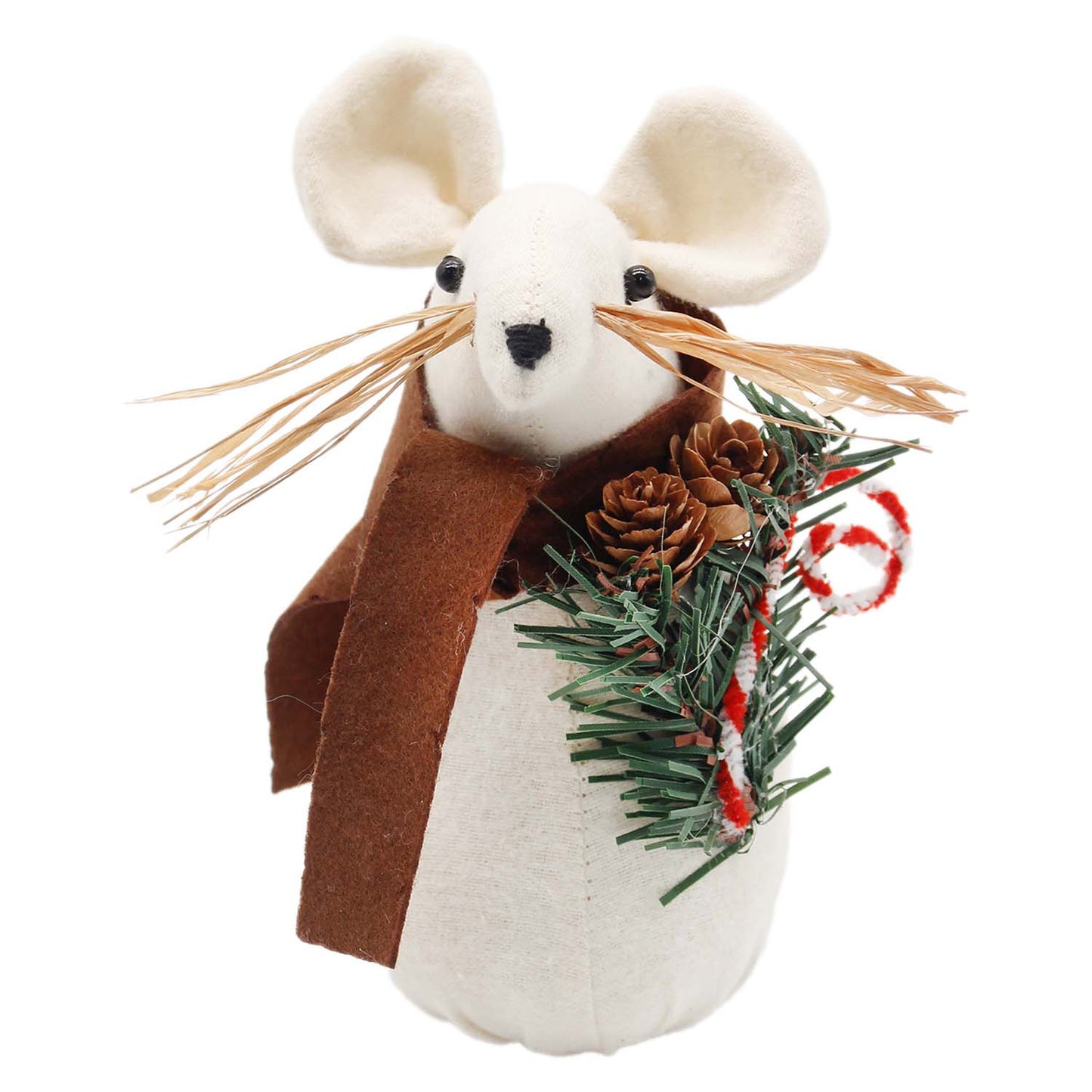 DXQ59325 - Plush Mouse with Brown Scarf