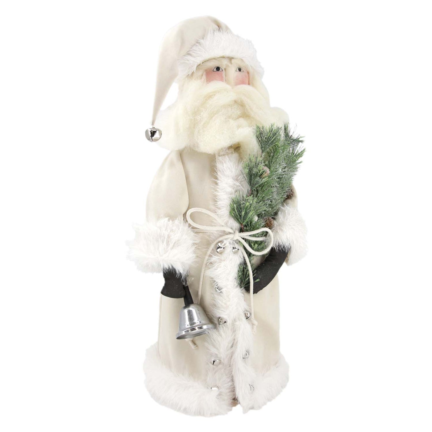 DXQ59330 - Cream Coat Plush Santa with Tree