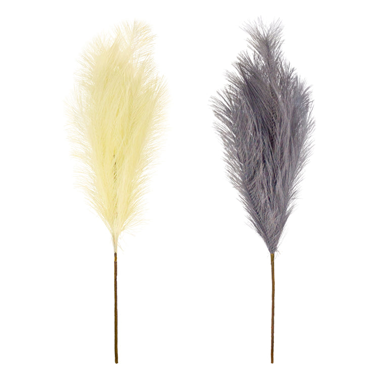 FAQ34799B-2A - 2 Assorted Cream and Gray Feather Picks
