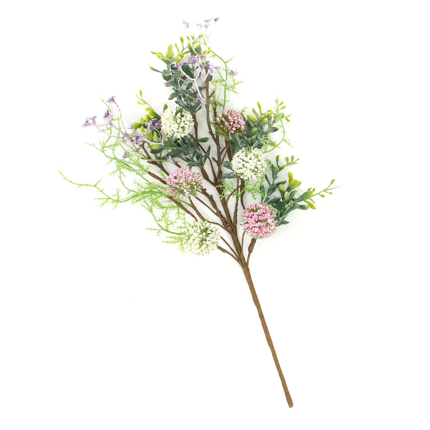 FAQ41755B - Pink and White Ball Flower Pick