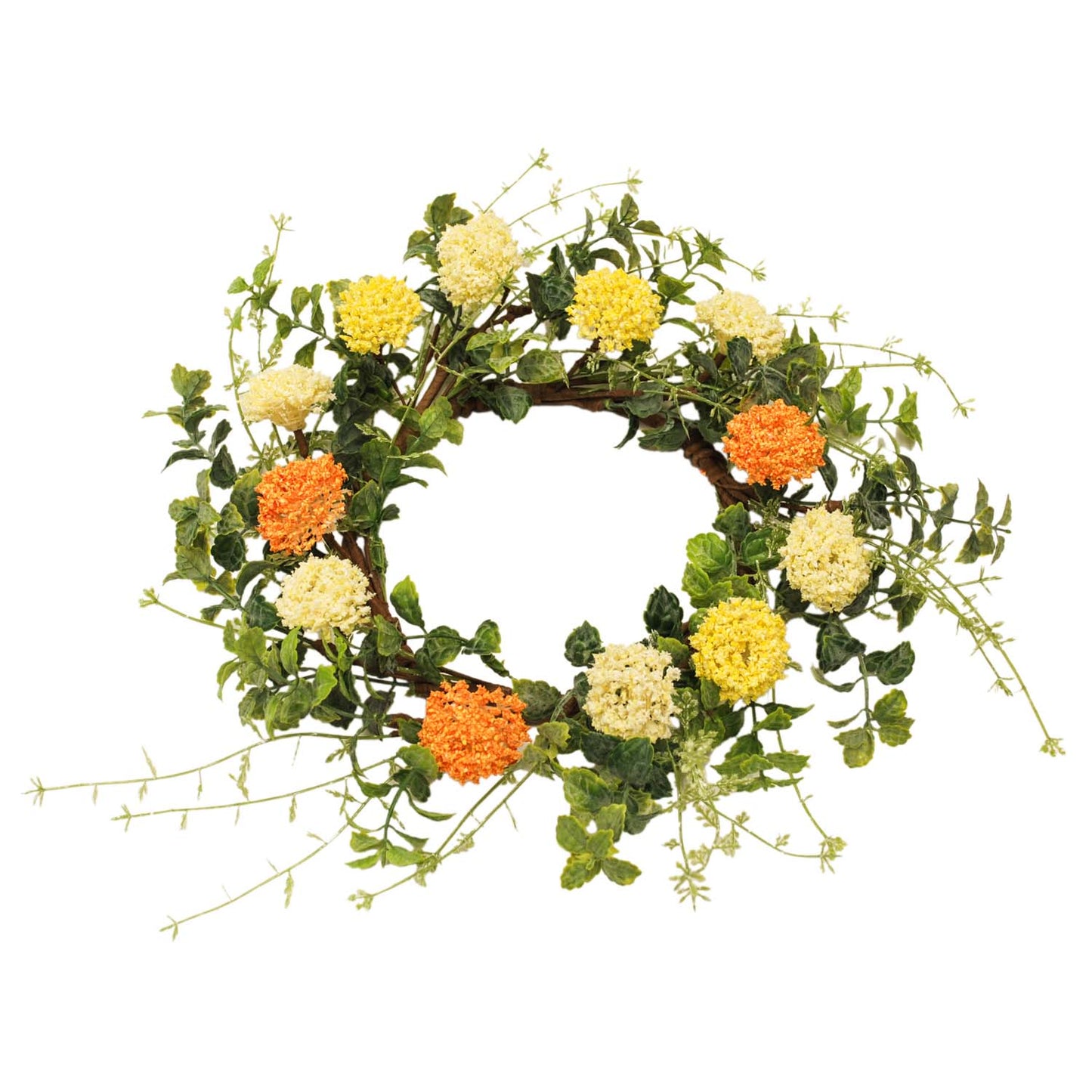 FAQ57814-6 - Cream, Yellow, and Orange Pom Pom Large Ring