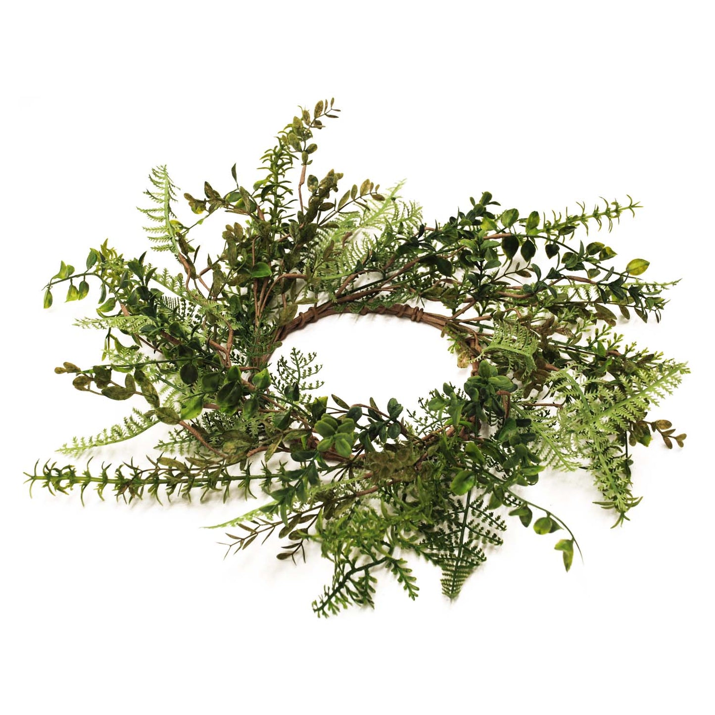 FAQ57844-6 - Leaf and Fern Large Candle Ring