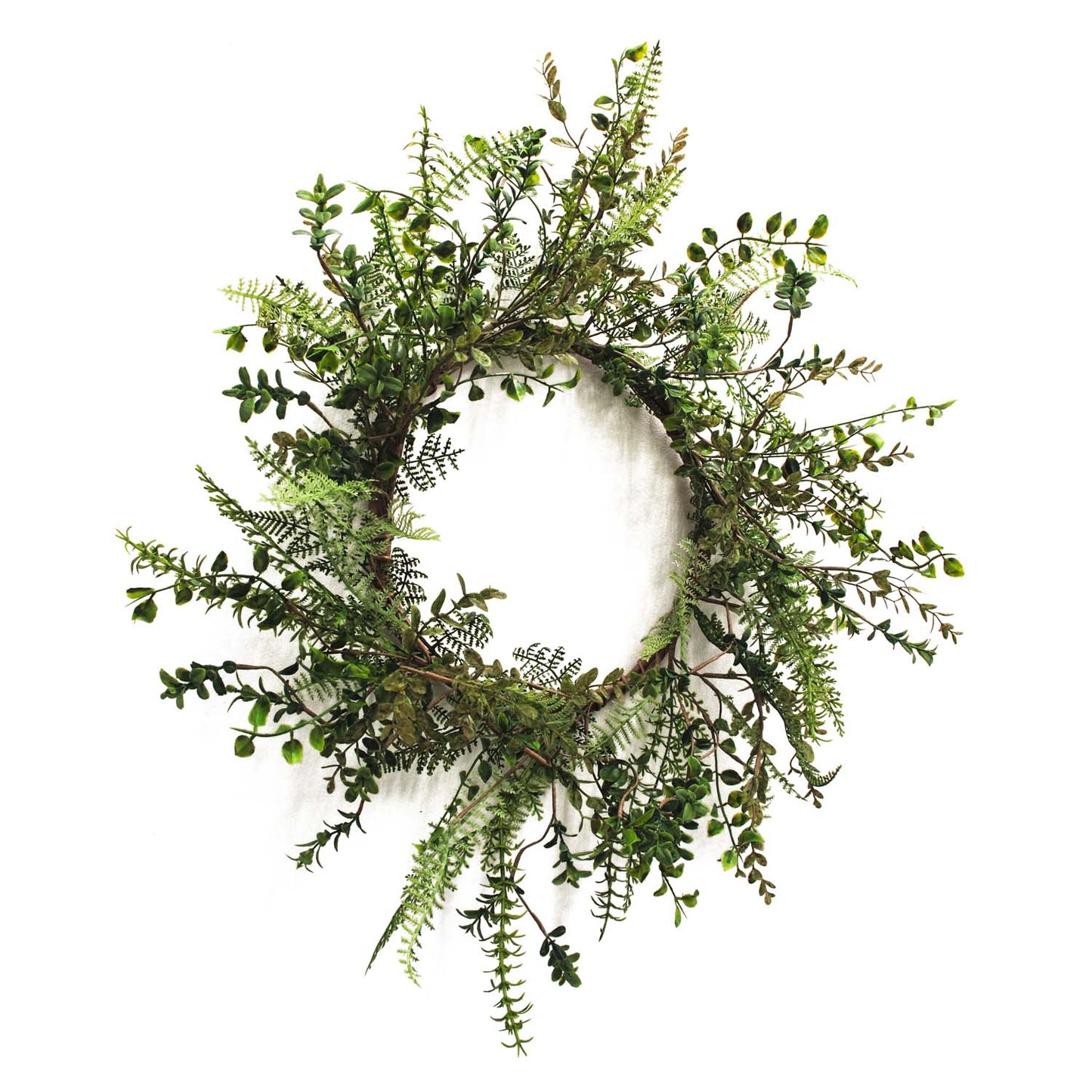 FAQ57844W - Leaf and Fern Wreath