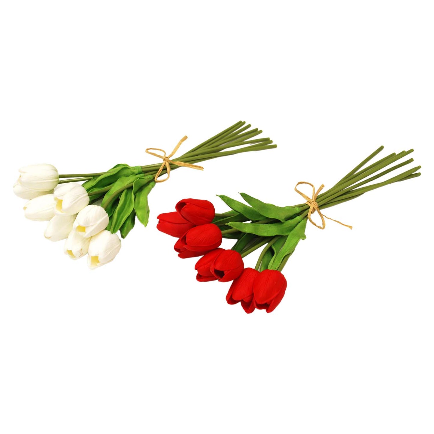 FAQ57849-2A - 2 Assorted Red & White Tulip Picks