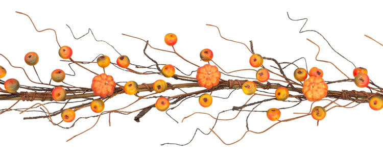 FFQ25728G - Orange Pumpkin Berry Garland