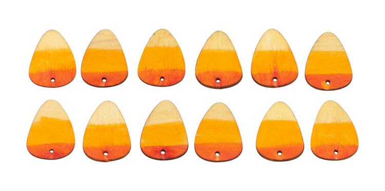 FFQ25794SM-12S - Pack of 12 Small Wood Candy Corn Pieces