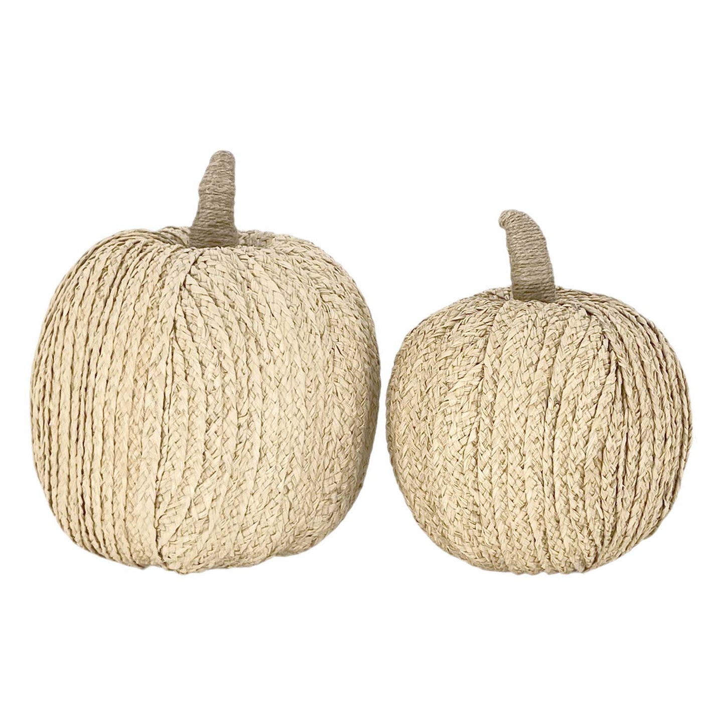 FFQ58501-2S - Set of 2 Large Raffia Pumpkins