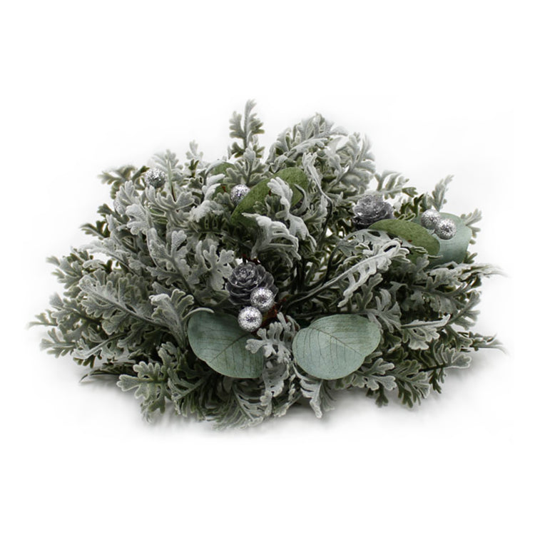 FXD26184-ORB - Silver Pinecone Winter Orb