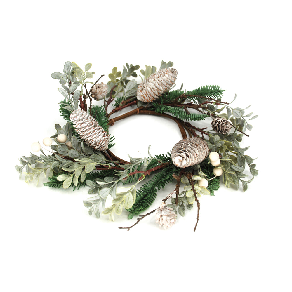 FXD43259-4 - Hemlock, Pine, and Pinecone Candle Ring