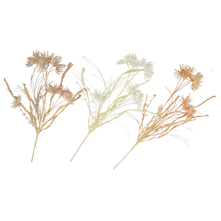 FXQ39893-3A - 3 Assorted Wispy Fall Flower Pick