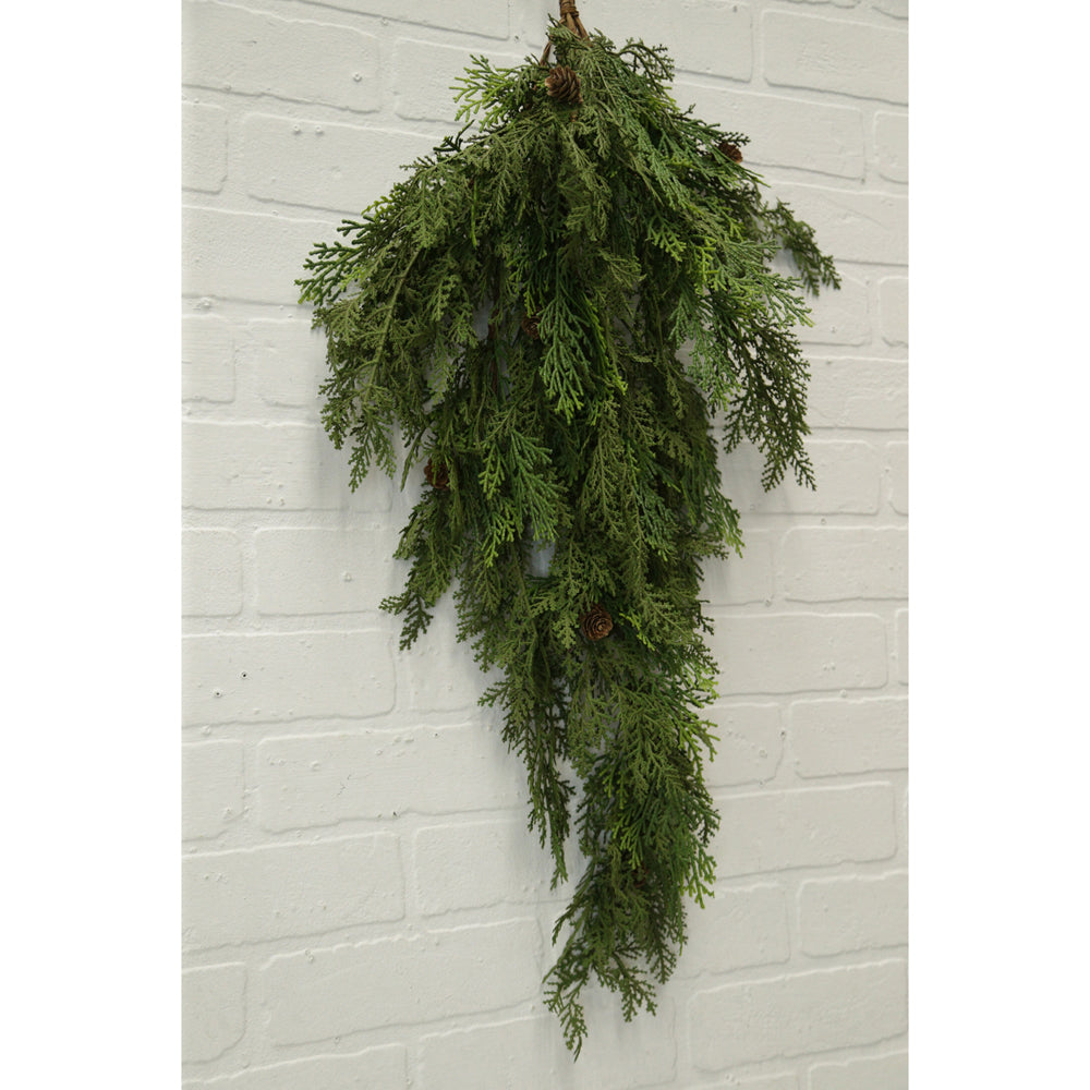 FXQ43704DG - Cedar and Pinecone Drip Garland