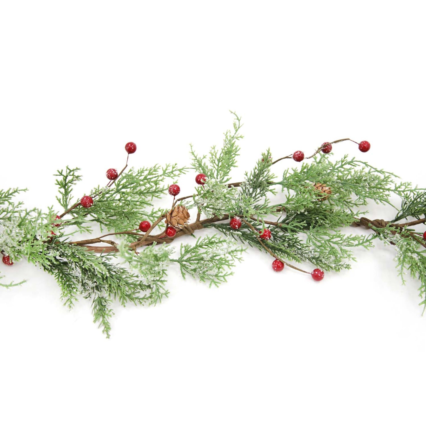 FXQ59558-G - Cedar and Burgundy Berry Garland