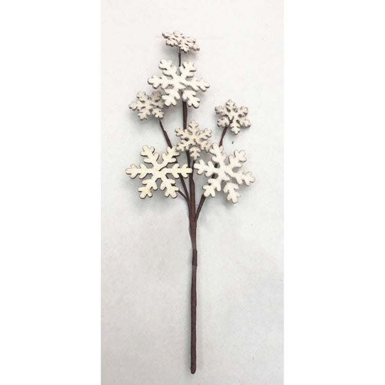 FXQ96670B - Wooden Snowflake Pick