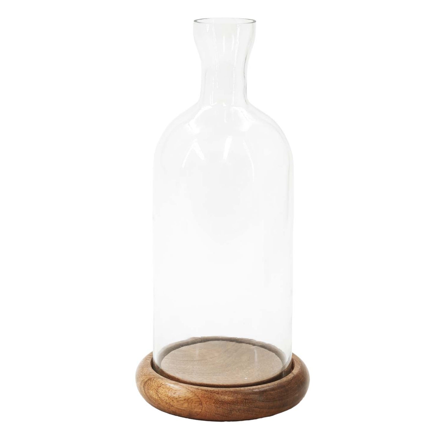 GAI57537 - Glass Vase on Wood Base