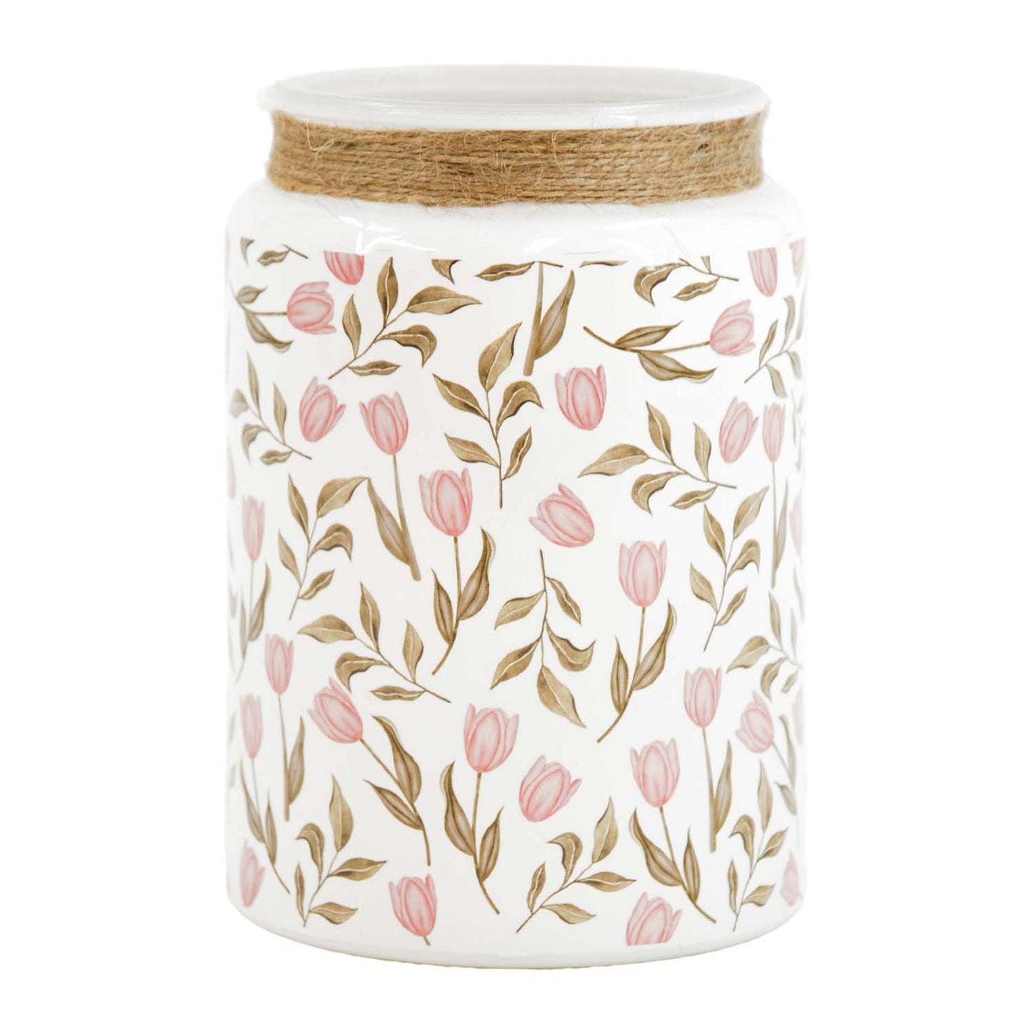 GAS57135 - Pink Tulip Glass Jar