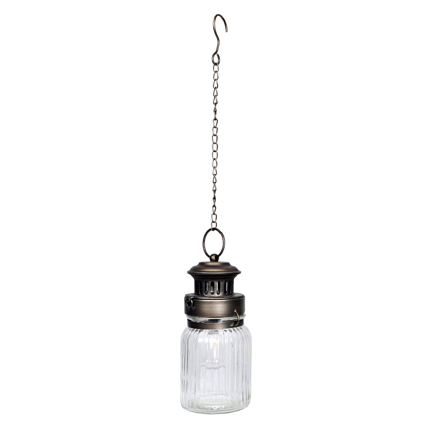 GXF43652 - Lighted Glass Jar with Hanger