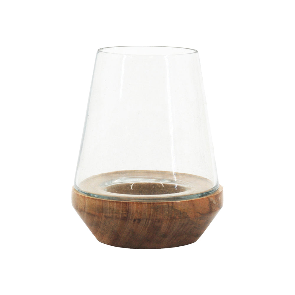 GXI43587-SM - Small Candle Cutout Hurricane Glass