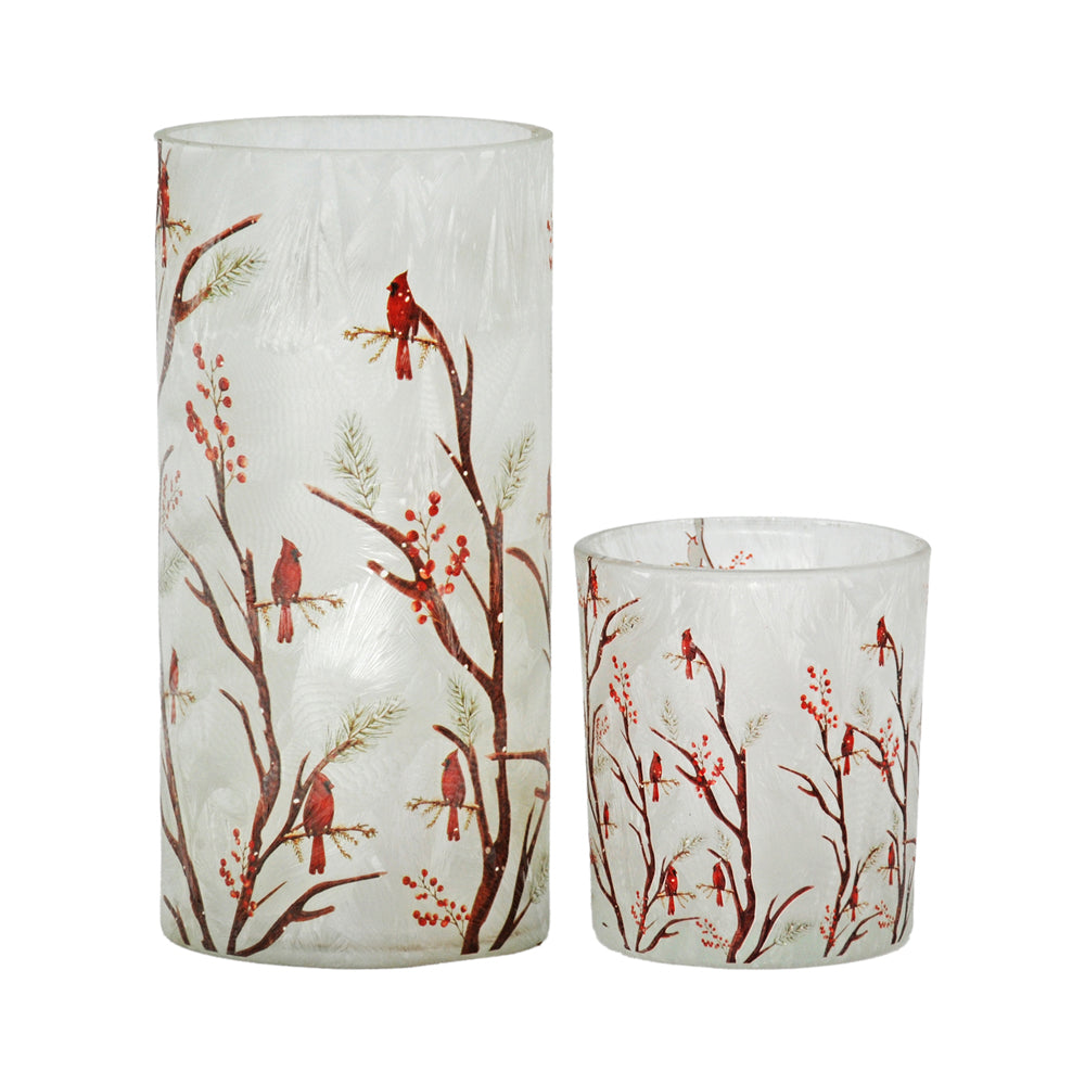 GXS43119-2S - Set of 2 Glass Cardinal Cups