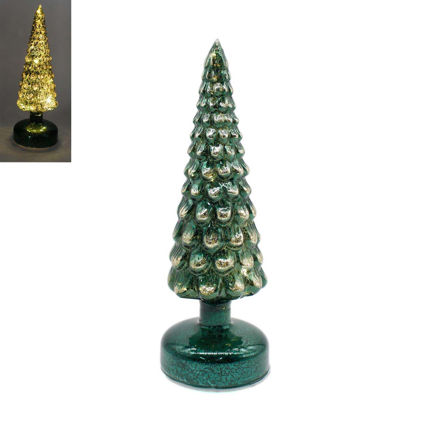 GXS59299 - Short Green Glass Tree