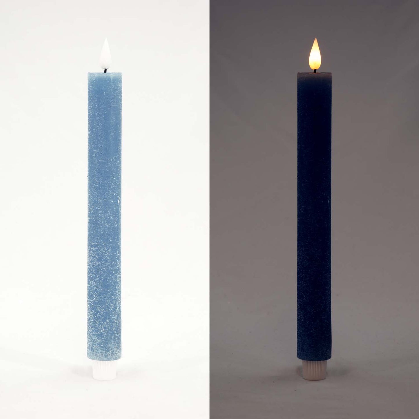 LAS57039 - Tall Blue Thick Taper LED Candle