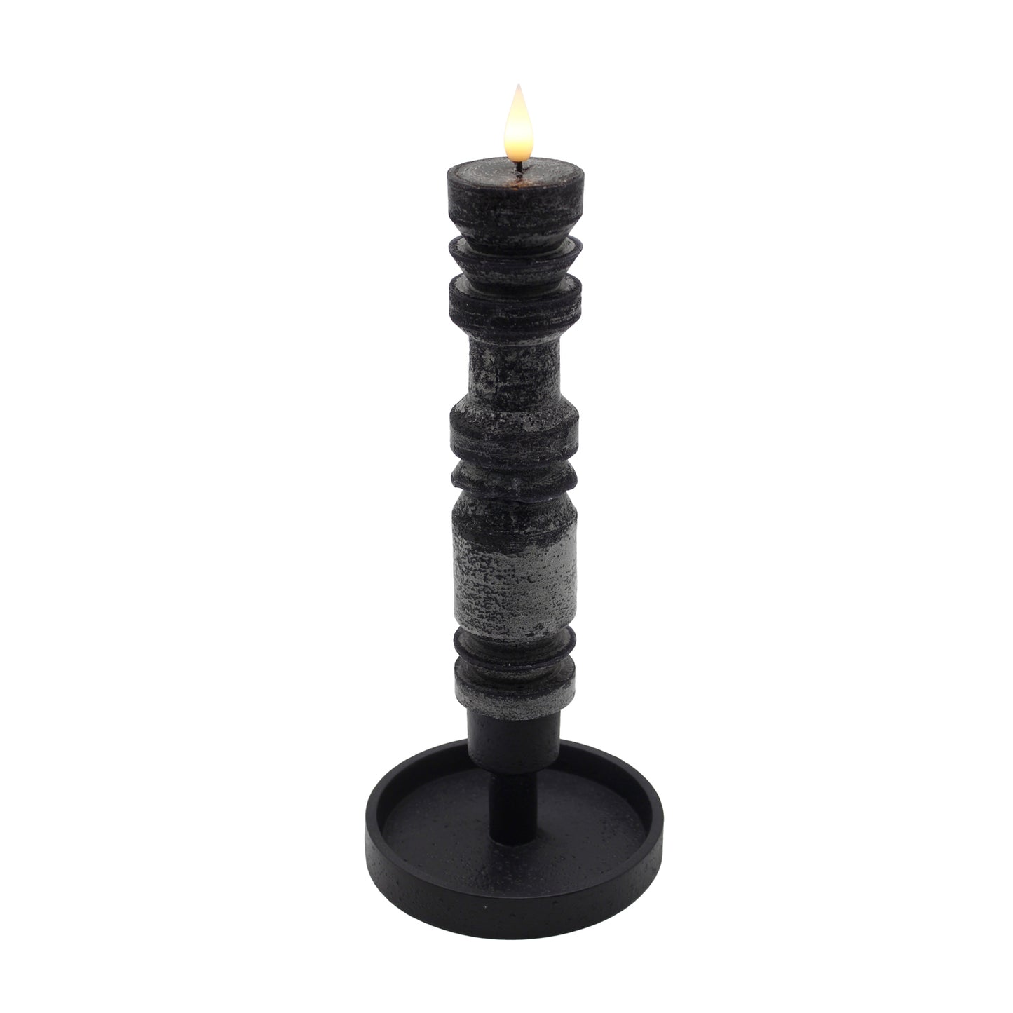 LAS57175 - Tall Black Candlestick Look LED Candle